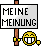 Schild Meinung